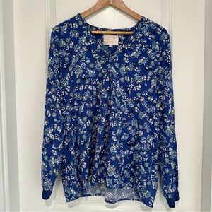 Part Two | Elegant Blue Floral Women's Blouse